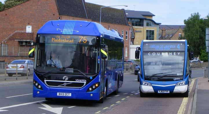 First Berkshire Volvo 7900H VSH69926 & Courtney Optare Solo SR YJ62FYF